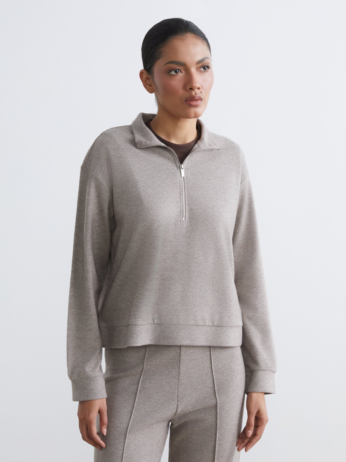 Sweatshirt AÇIK KAHVE MELANJ