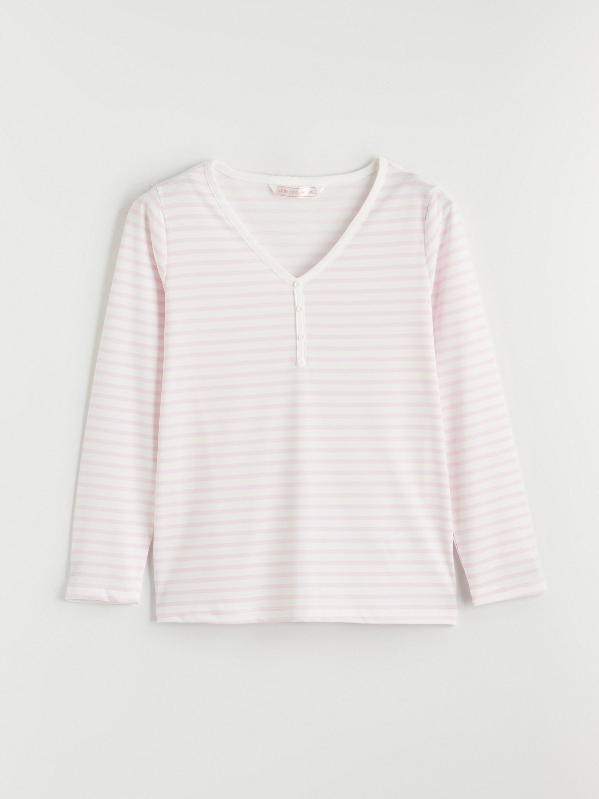 Pijama Üst PEMBE BASKILI