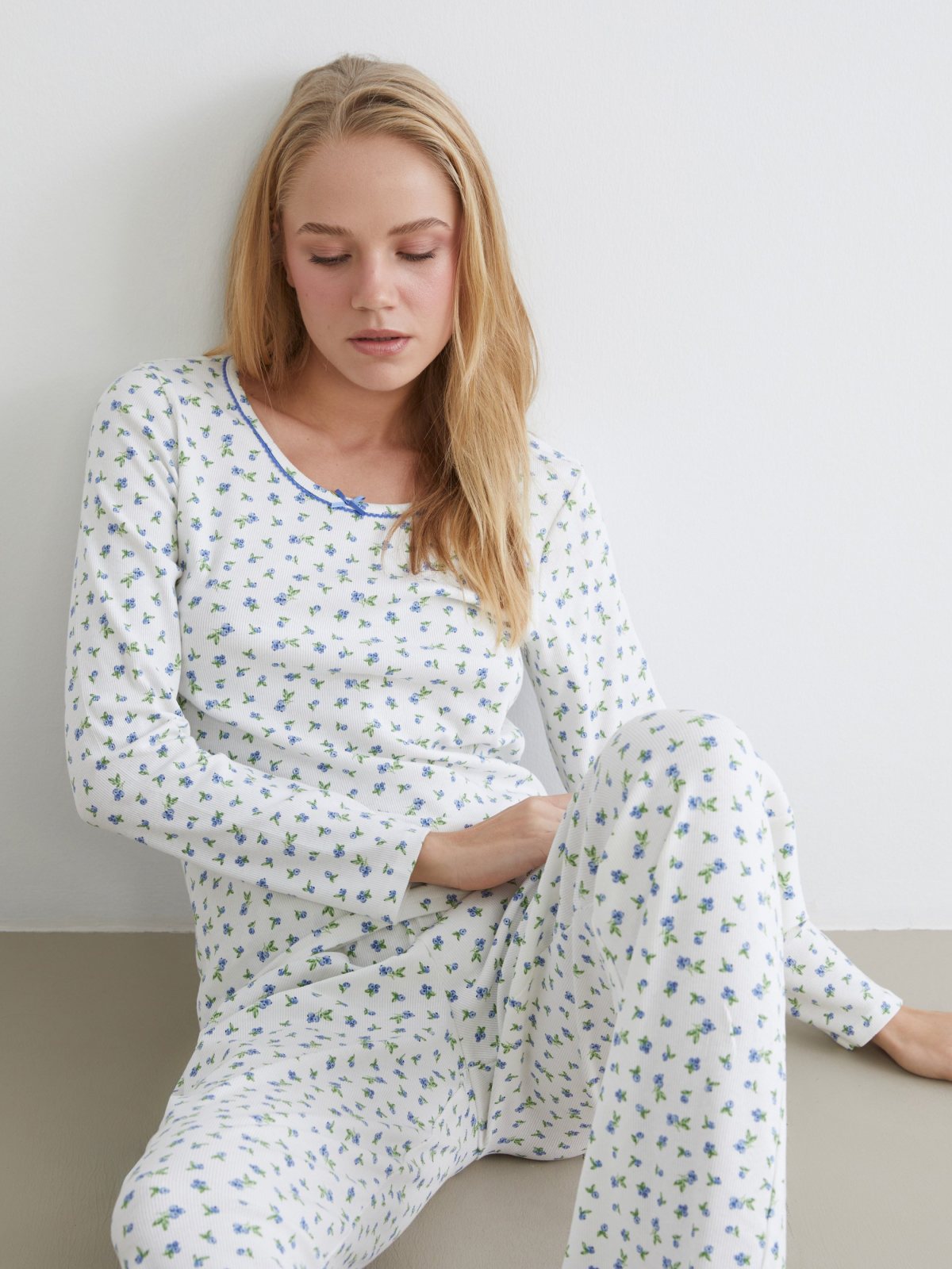 Pijama Takım EKRU BASKILI
