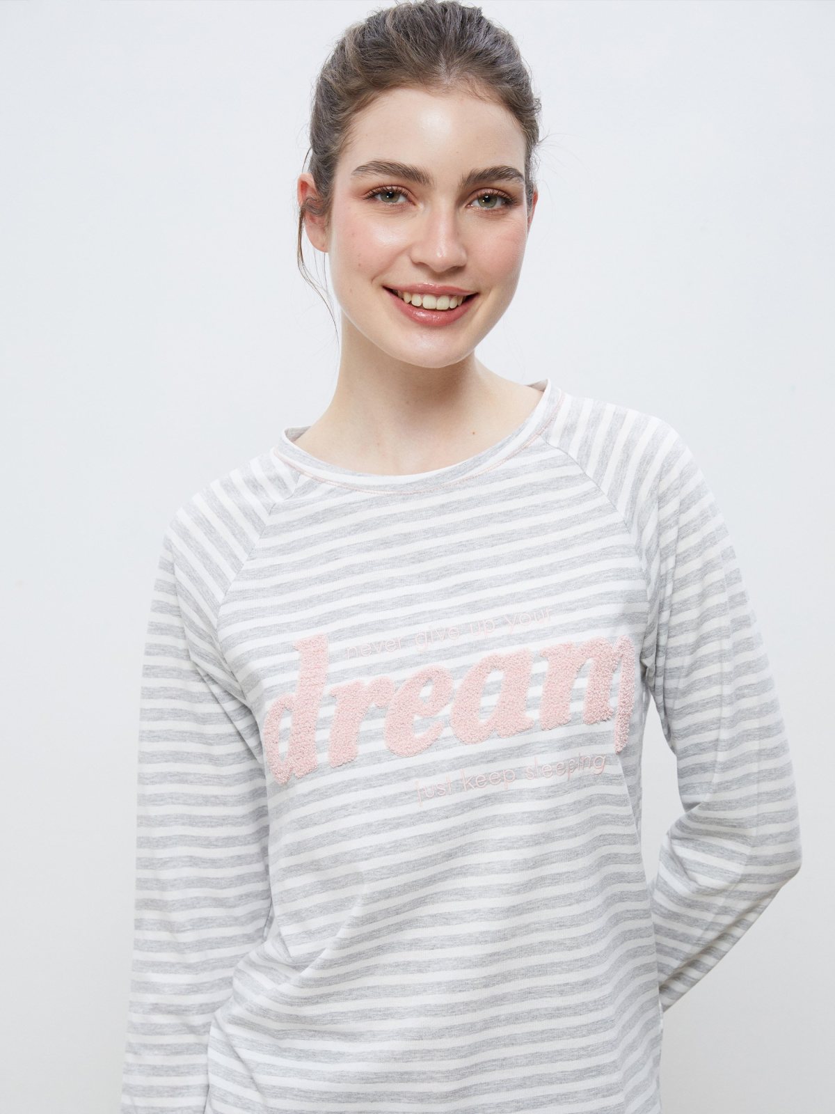 Pijama Takım GRİ MELANJ BASKILI