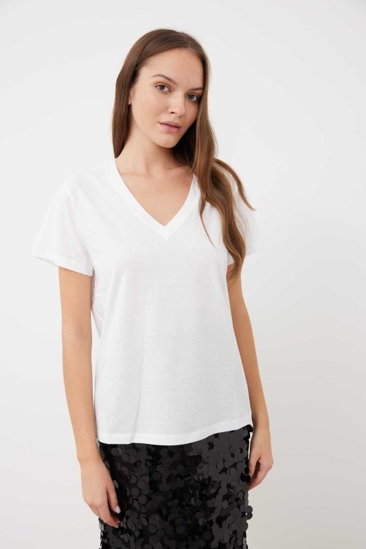 Roman Basic V Yaka T-shirt