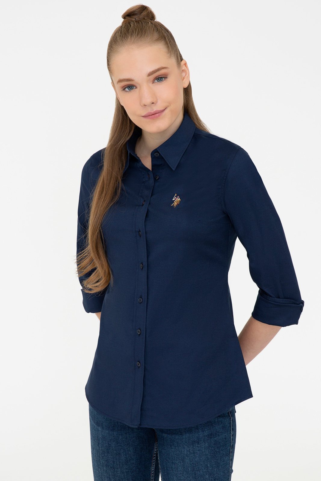 U.S. Polo Assn. Kadın Uzunkol Basic Gömlek