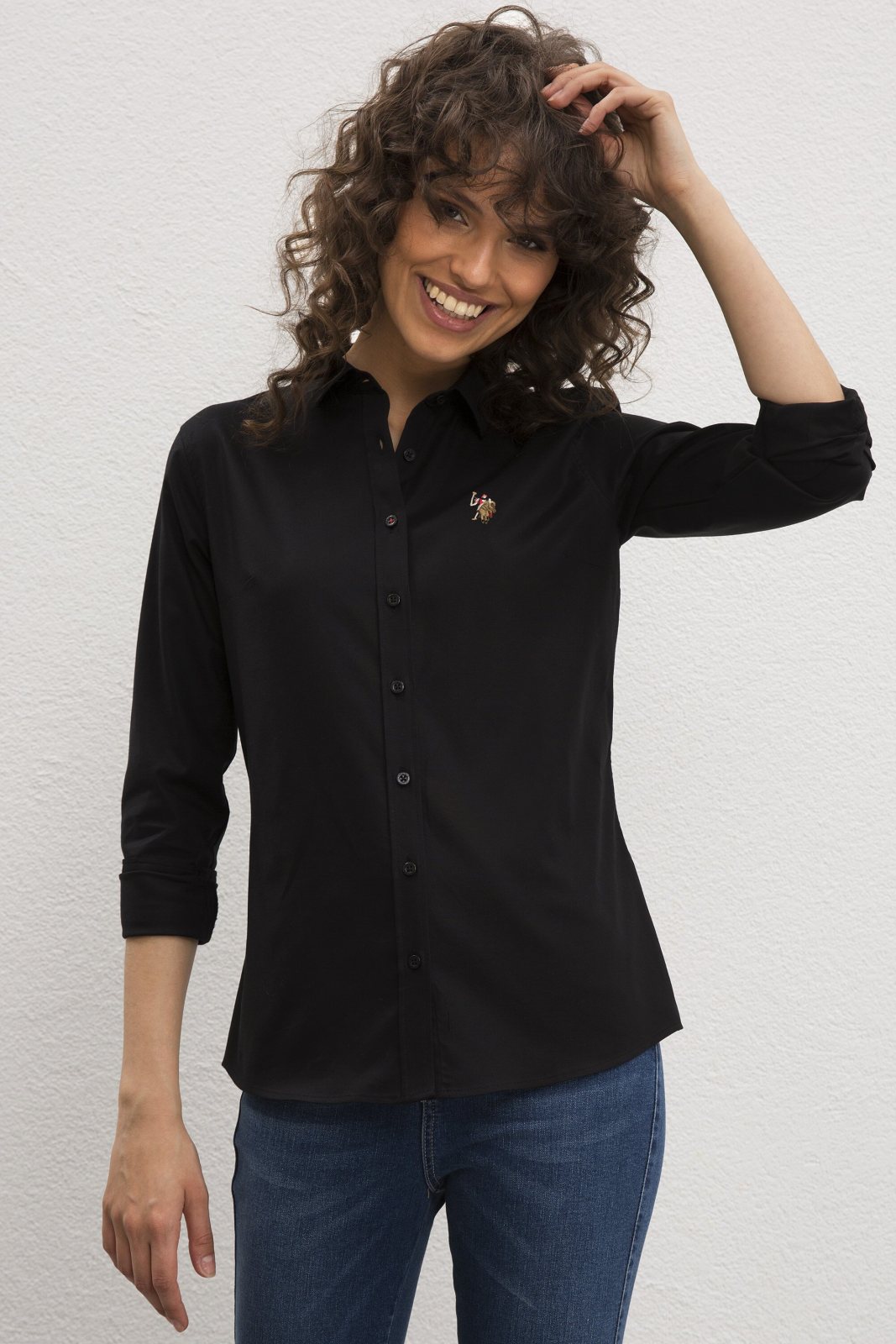 U.S. Polo Assn. Kadın Uzunkol Basic Gömlek