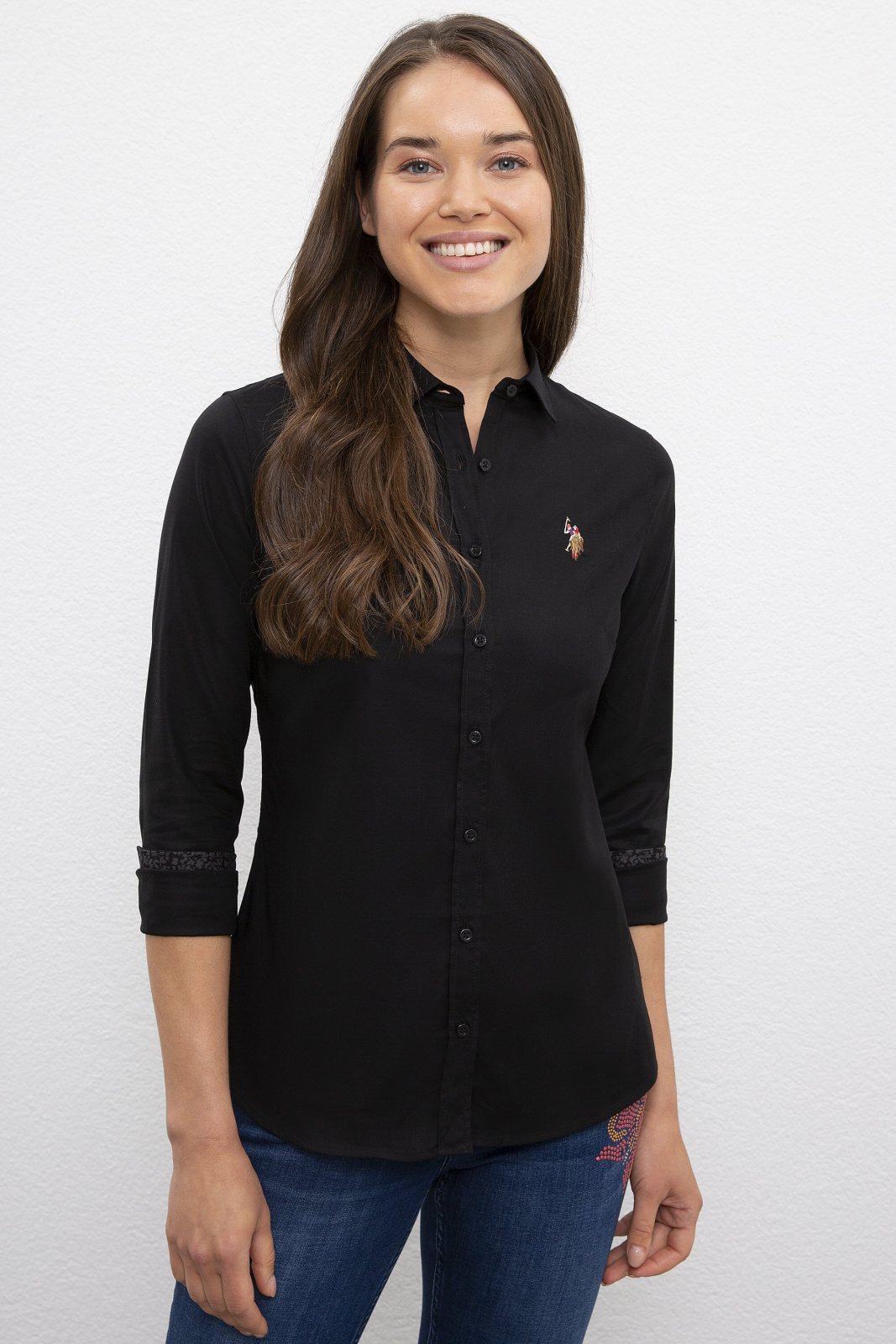 U.S. Polo Assn. Kadın Uzunkol Basic Gömlek