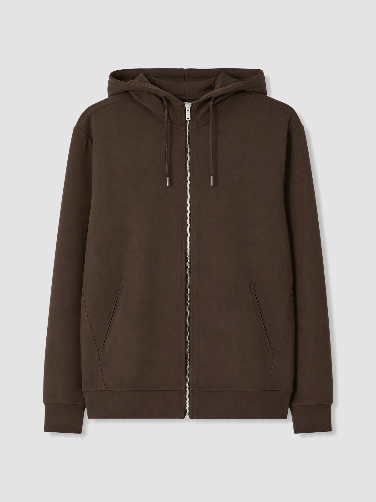 Fermuarlı Sweatshirt KOYU KAHVERENGİ