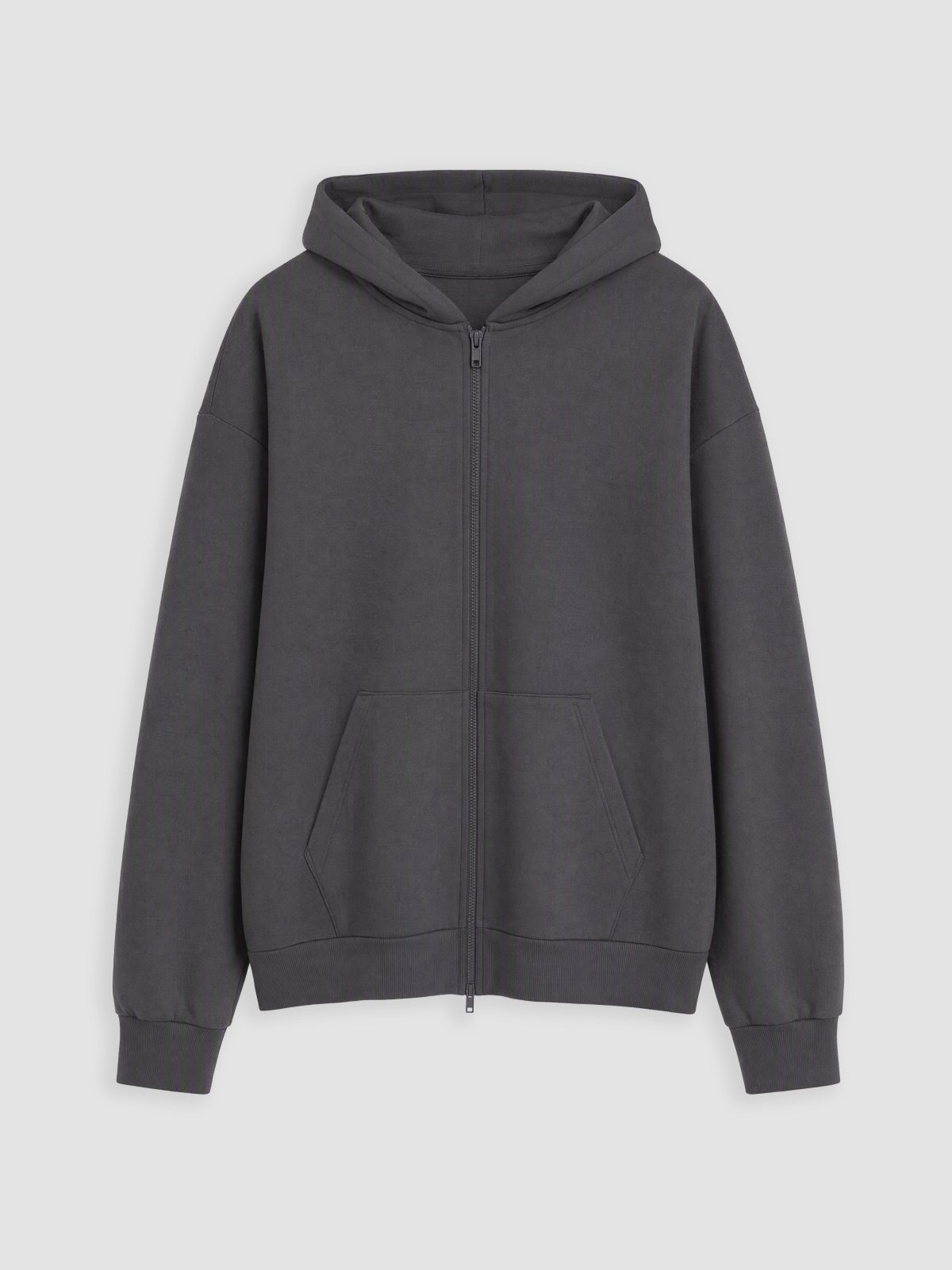 Fermuarlı Sweatshirt KOYU GRİ