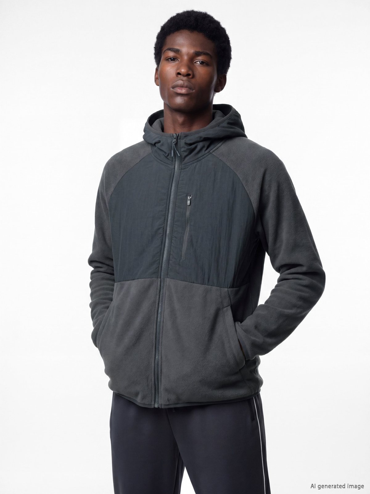 Fermuarlı Sweatshirt KOYU GRİ