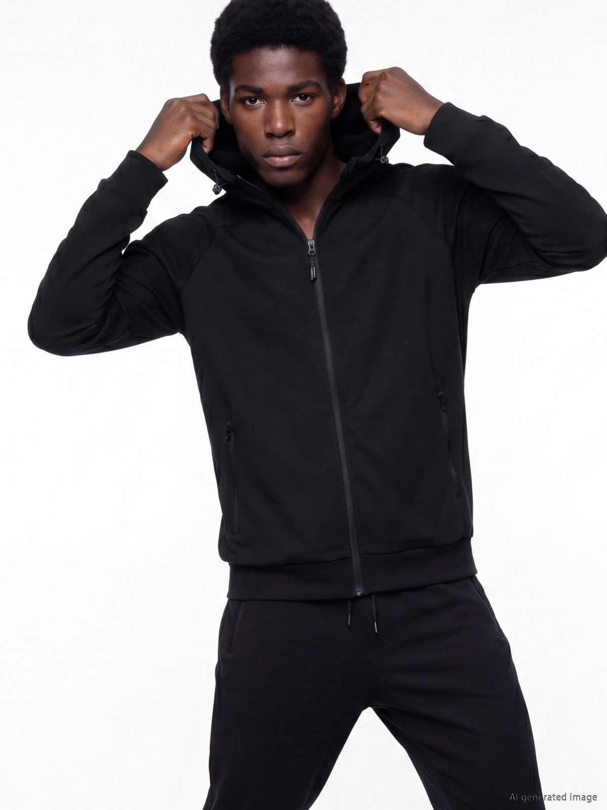 Fermuarlı Sweatshirt YENİ SİYAH