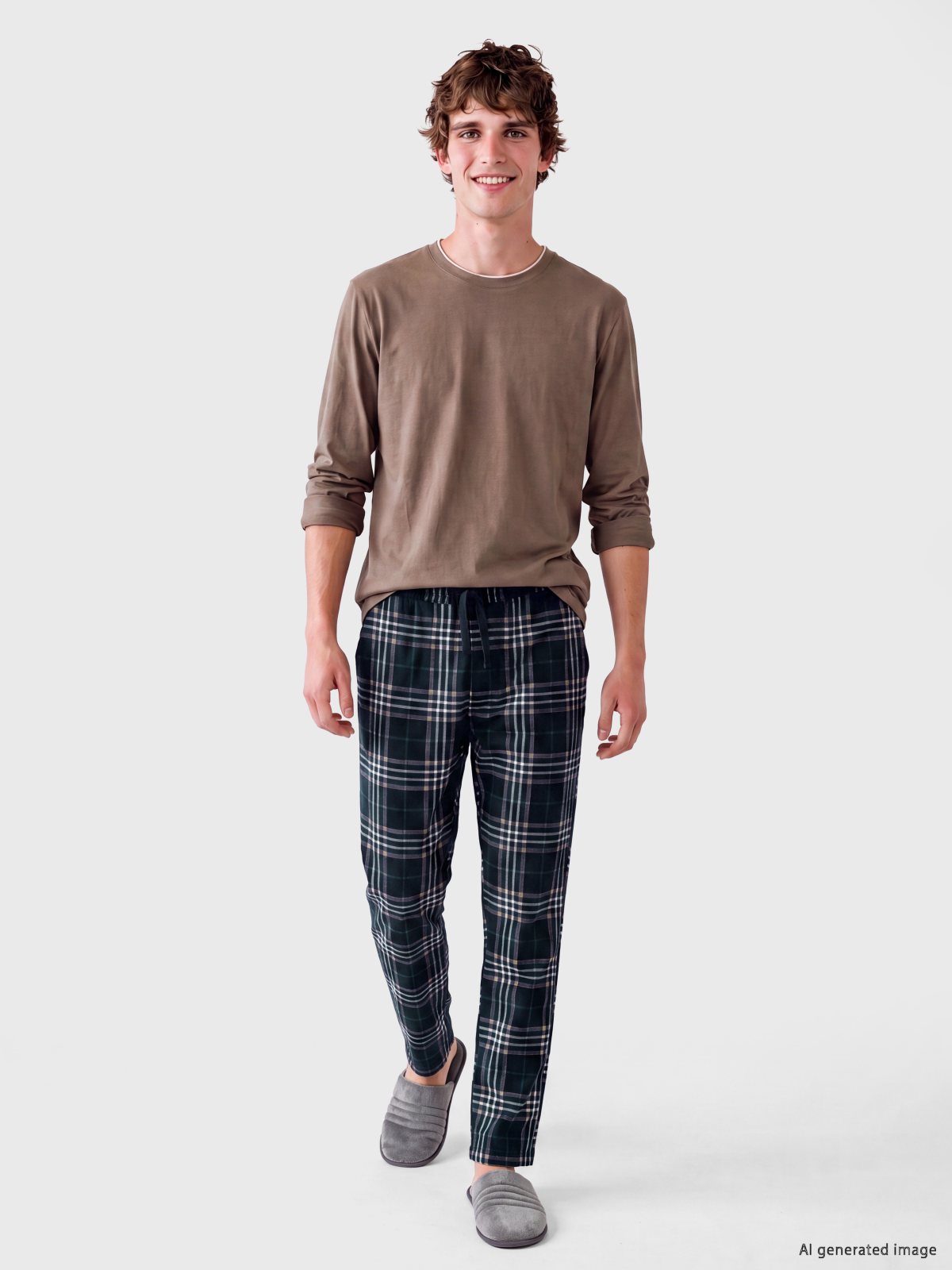 Pijama Alt Lacivert Baskılı