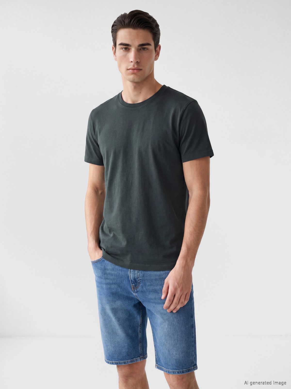 LC Waikiki Dark Khaki Men's T-Shirt