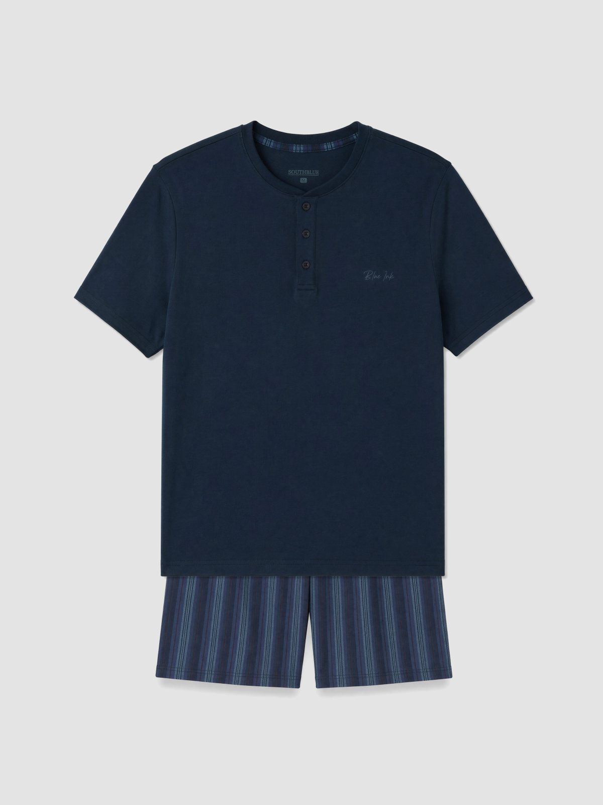 Şortlu Pijama Takımı LACİVERT BASKILI