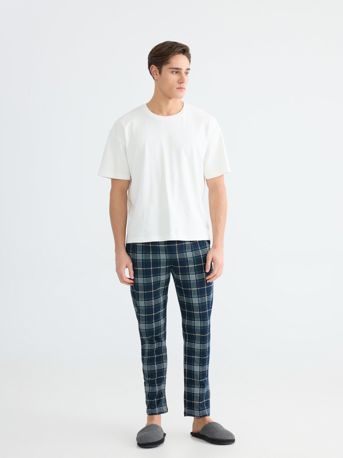 Pijama Alt Lacivert Baskılı