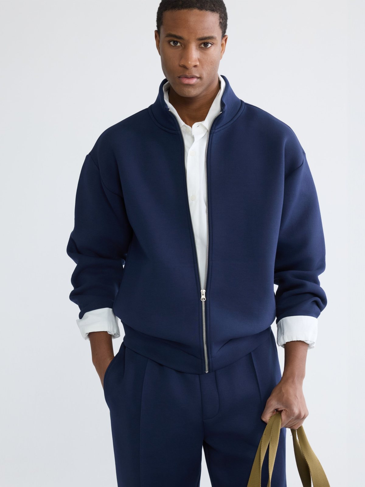 Fermuarlı Sweatshirt LACIVERT