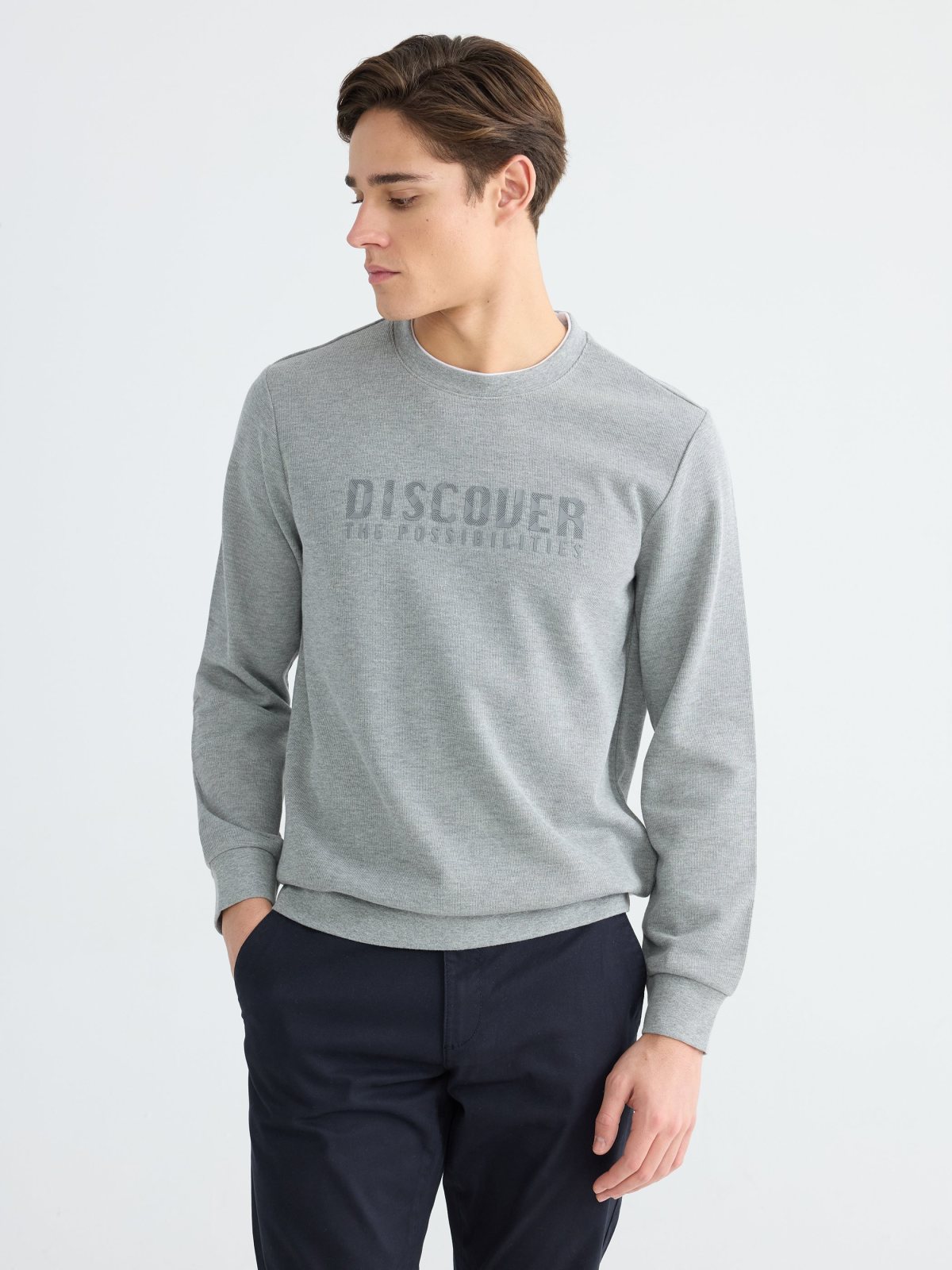 Sweatshirt TAŞ RENGİ MELANJ