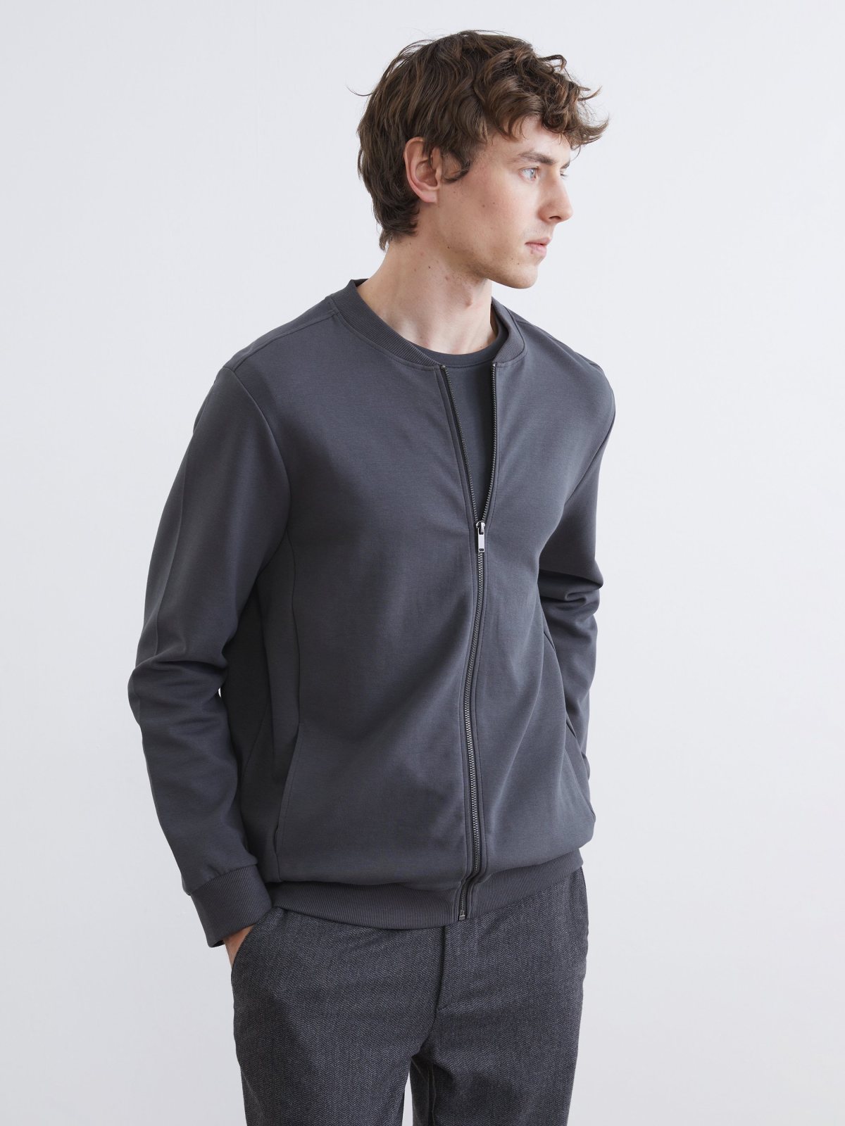 Fermuarlı Sweatshirt ANTRASİT