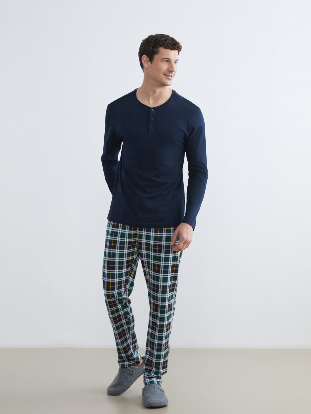 Pijama Takım LACİVERT BASKILI