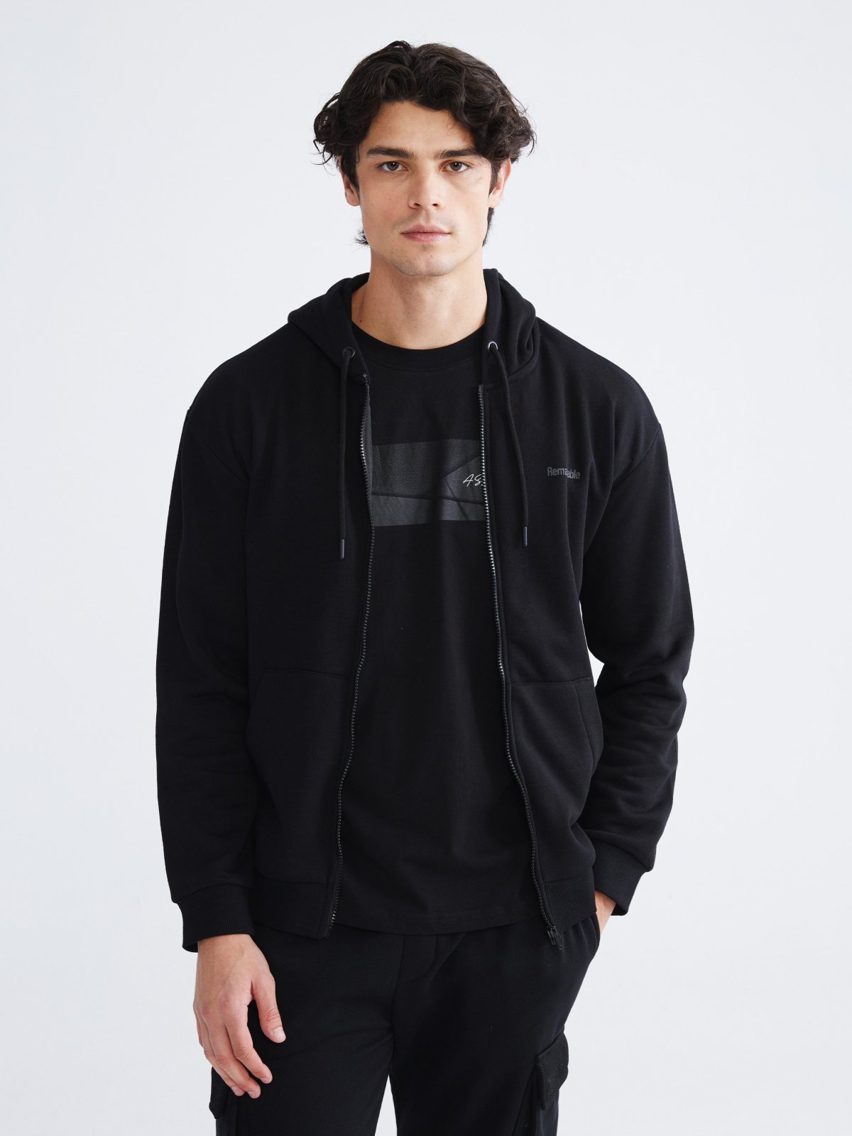 Fermuarlı Sweatshirt YENİ SİYAH