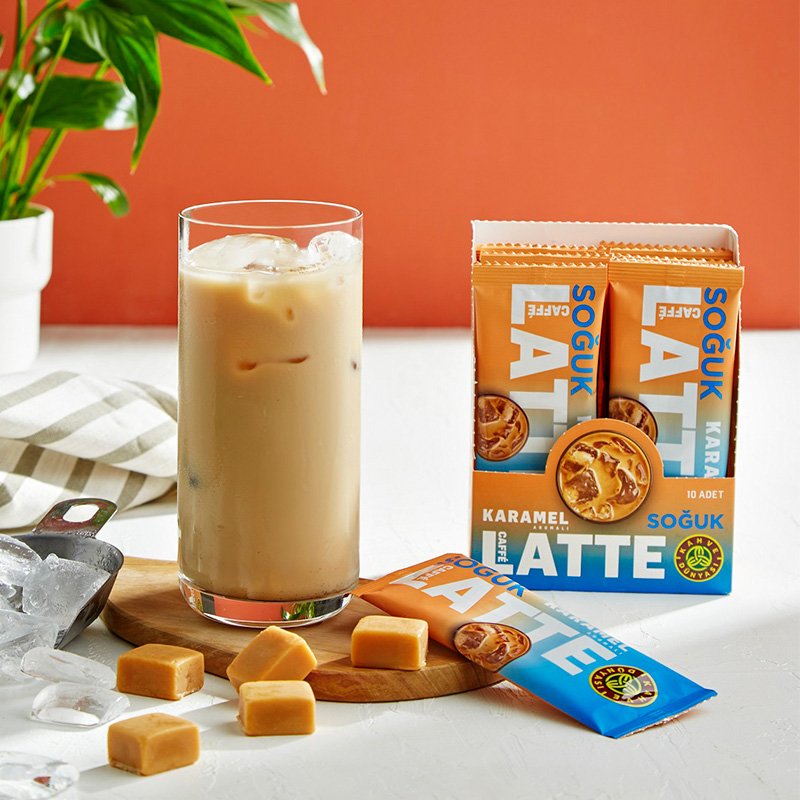 Premium Soğuk Caffe Latte Karamelli 15 g (10lu kutu)