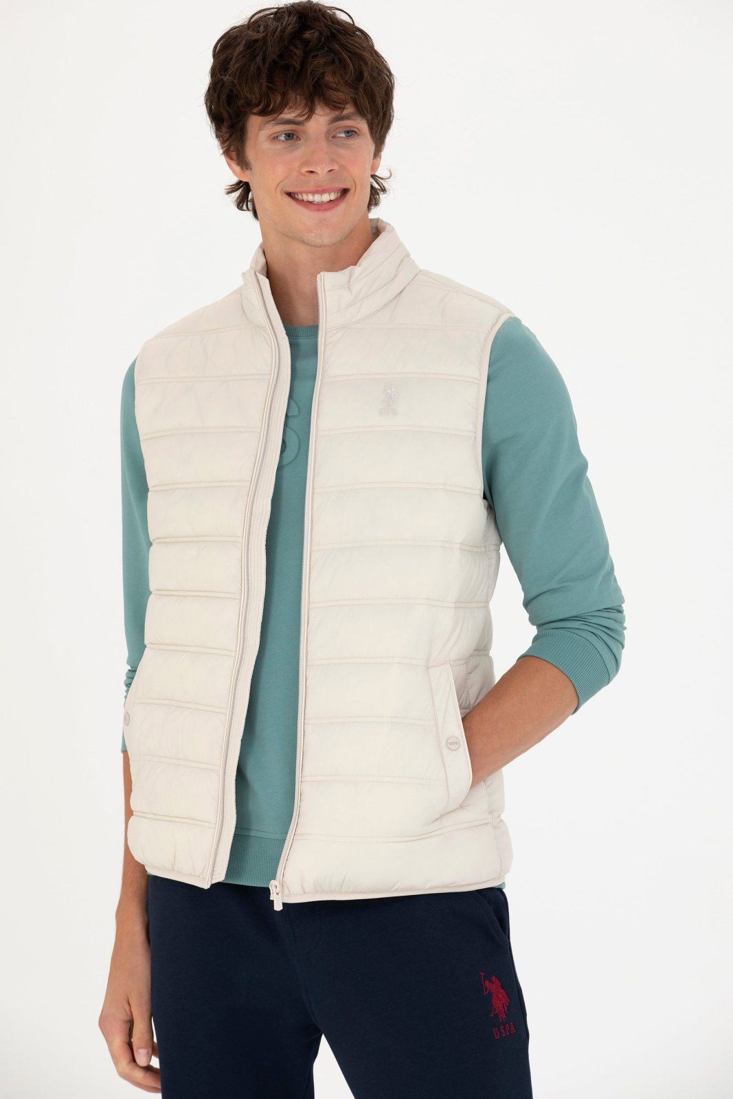 U.S. Polo Assn. Erkek Dokuma Yelek
