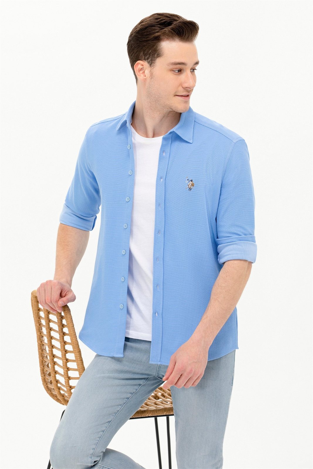 U.S. Polo Assn. Erkek Dokuma Gömlek