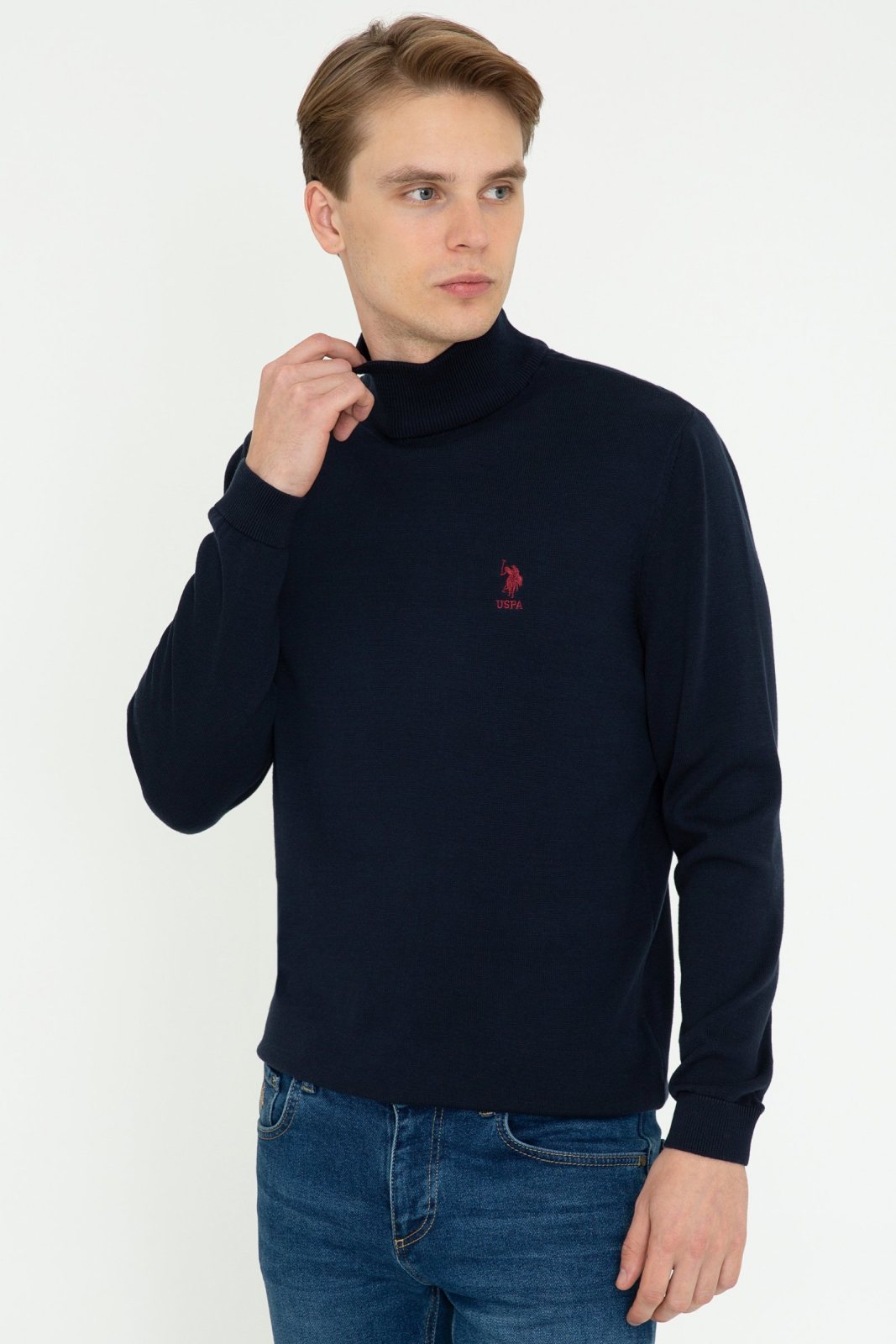 U.S. Polo Assn. 778341 Мужской базовый трикотажный свитер