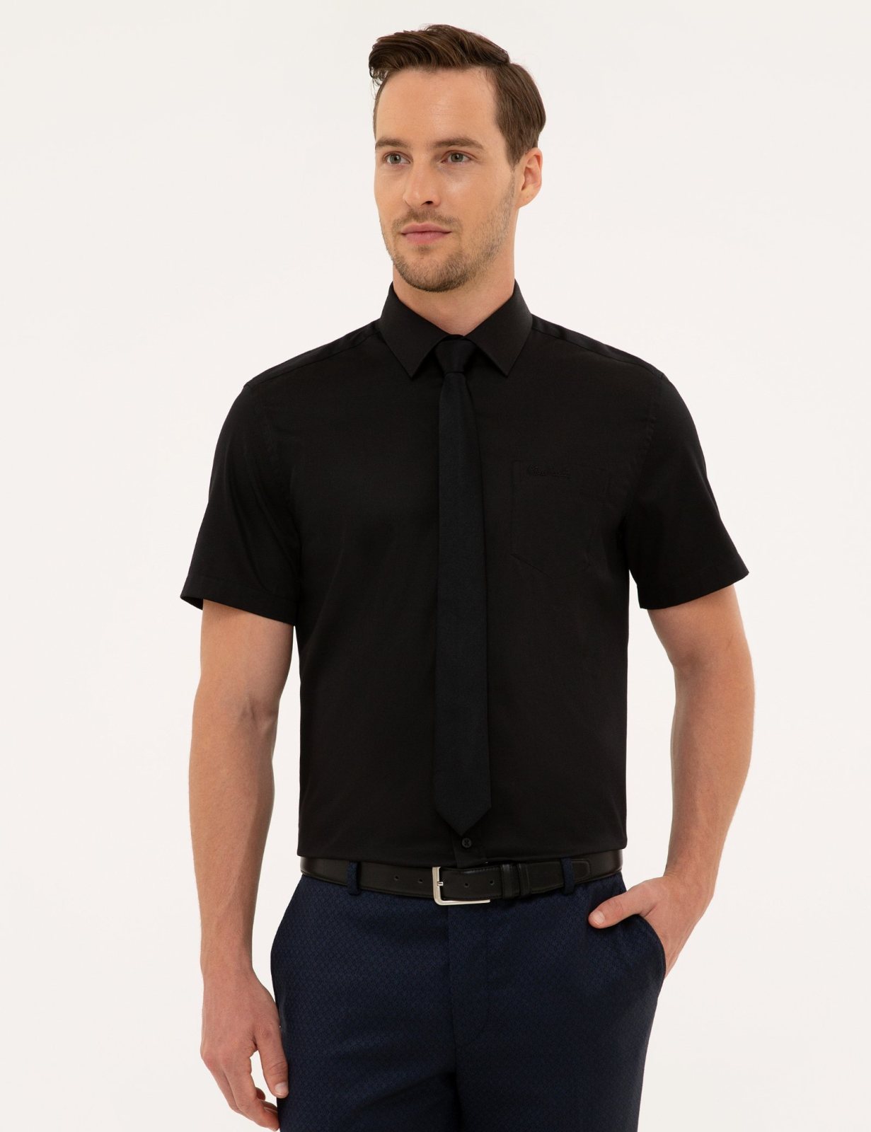 Pierre Cardin 186662 Men's Regular Fit Short-Sleeve Shirt