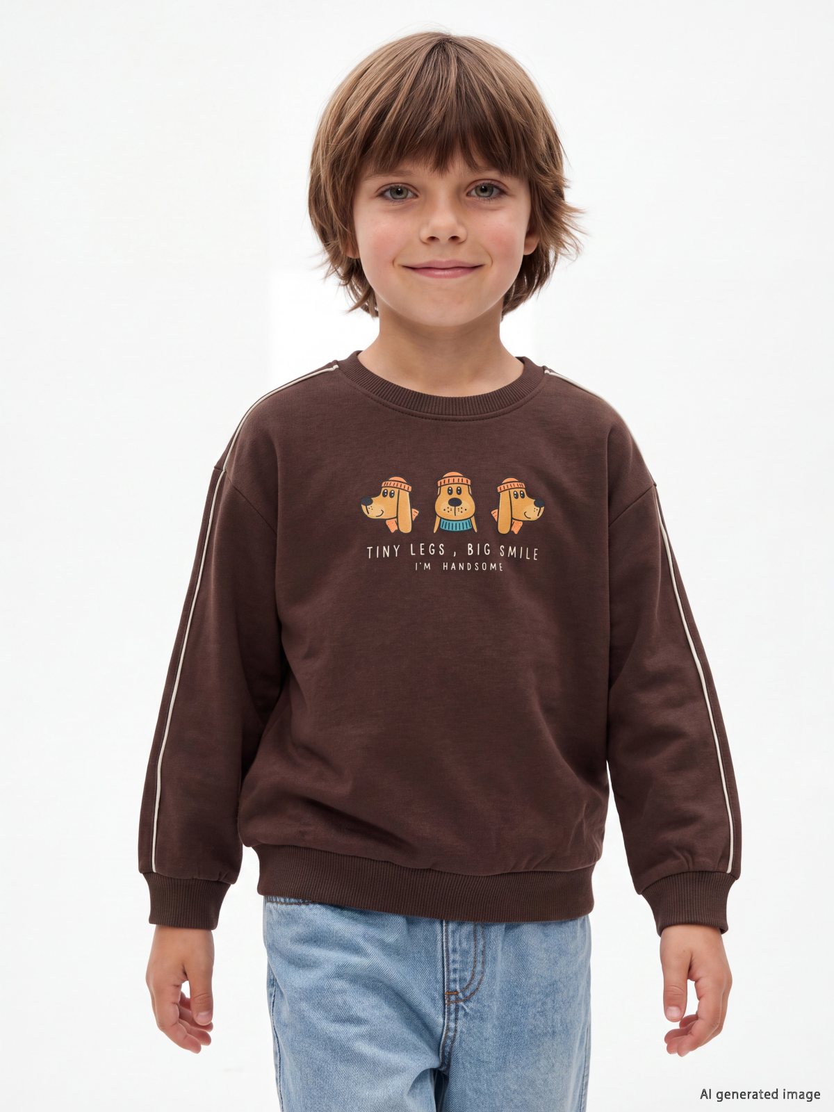 Sweatshirt KOYU KAHVERENGİ