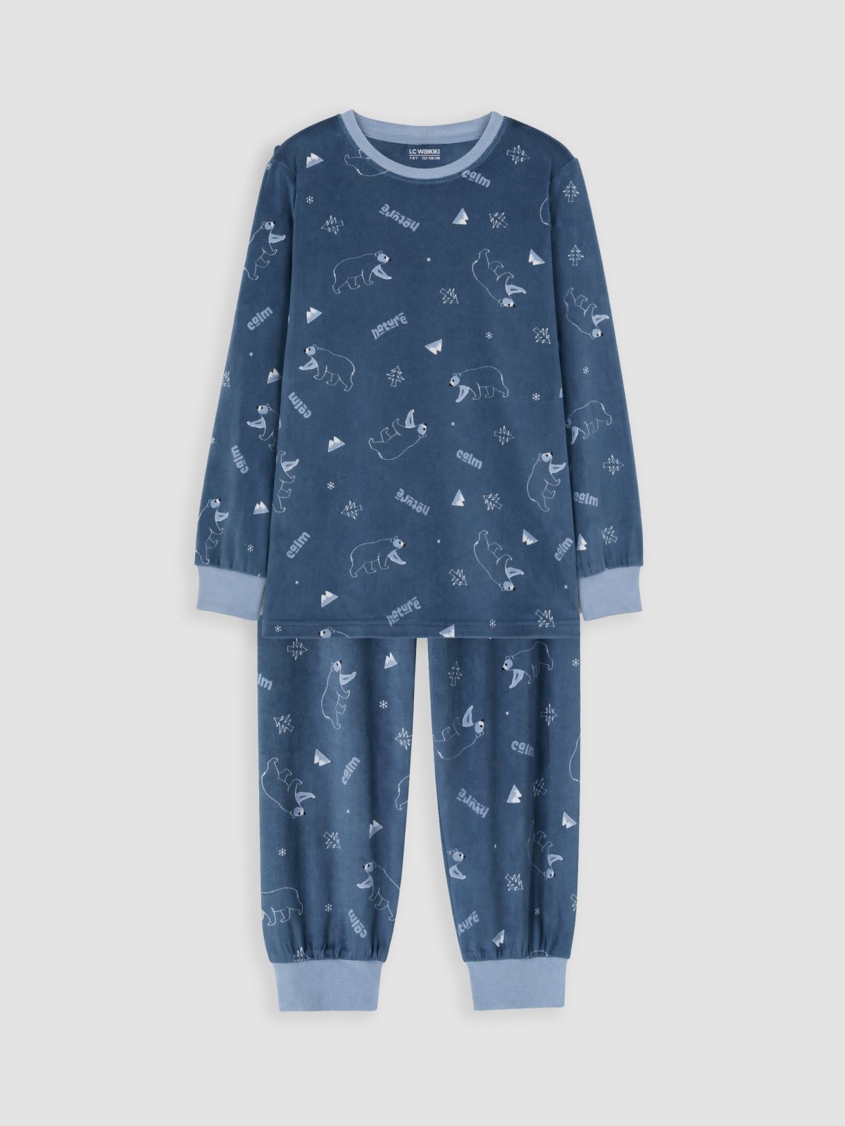 Pijama Takım İNDİGO BASKILI