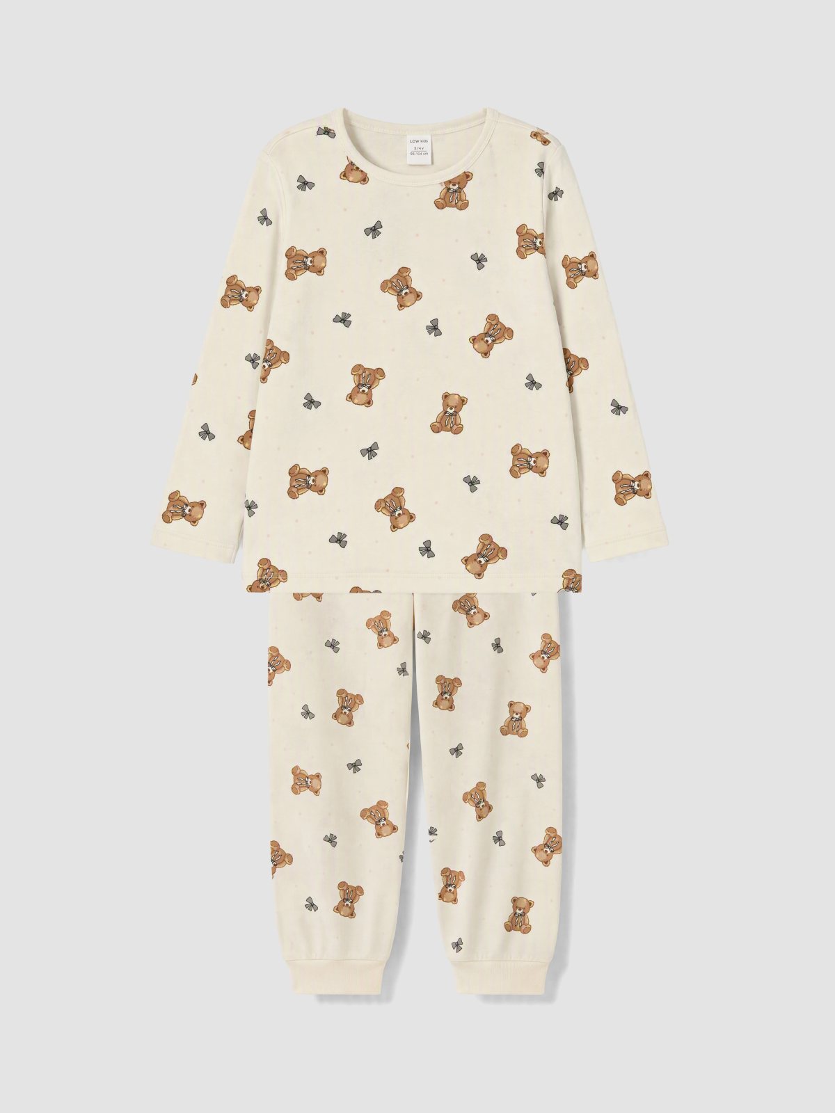 Pijama Takım KREM BASKILI