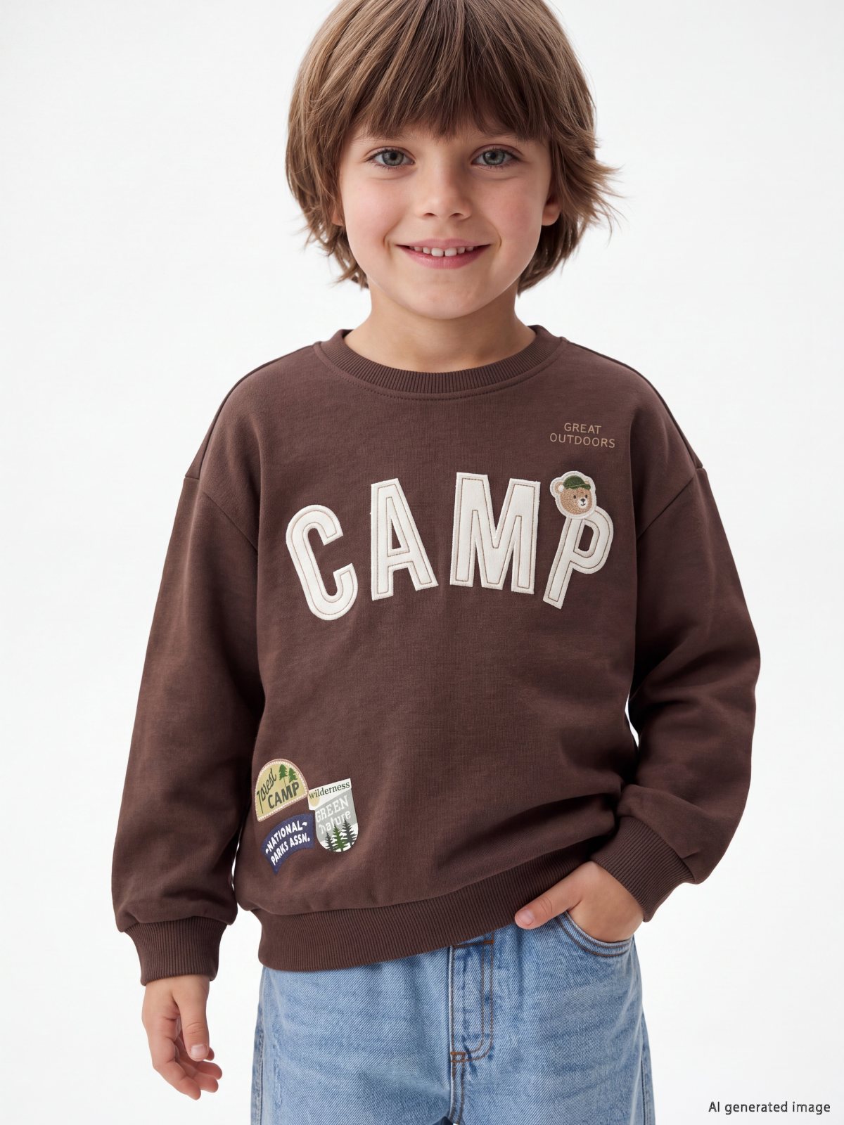Sweatshirt KAHVERENGİ
