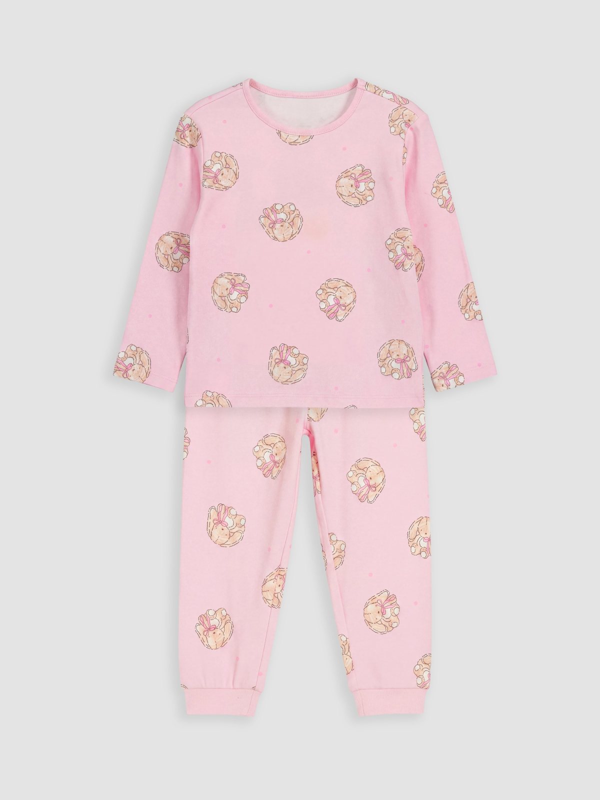 Pijama Üst PEMBE BASKILI