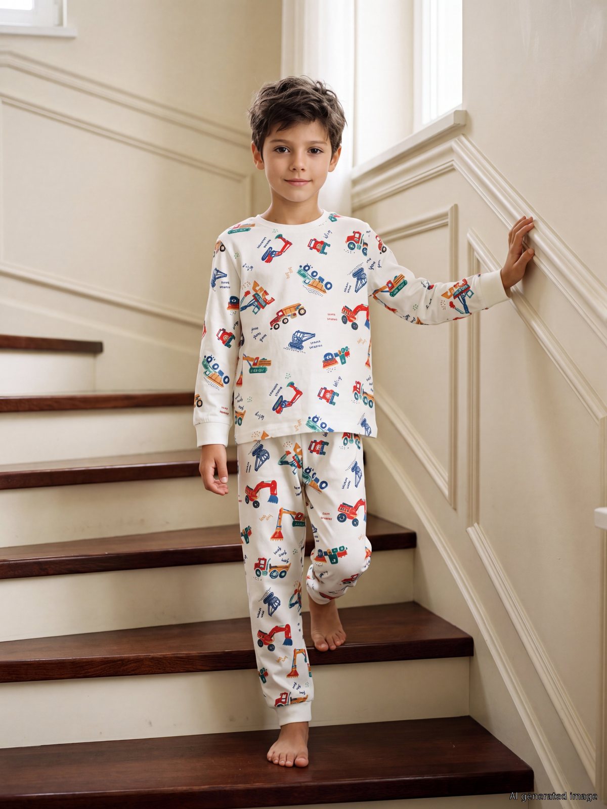 Pijama Takım EKRU BASKILI