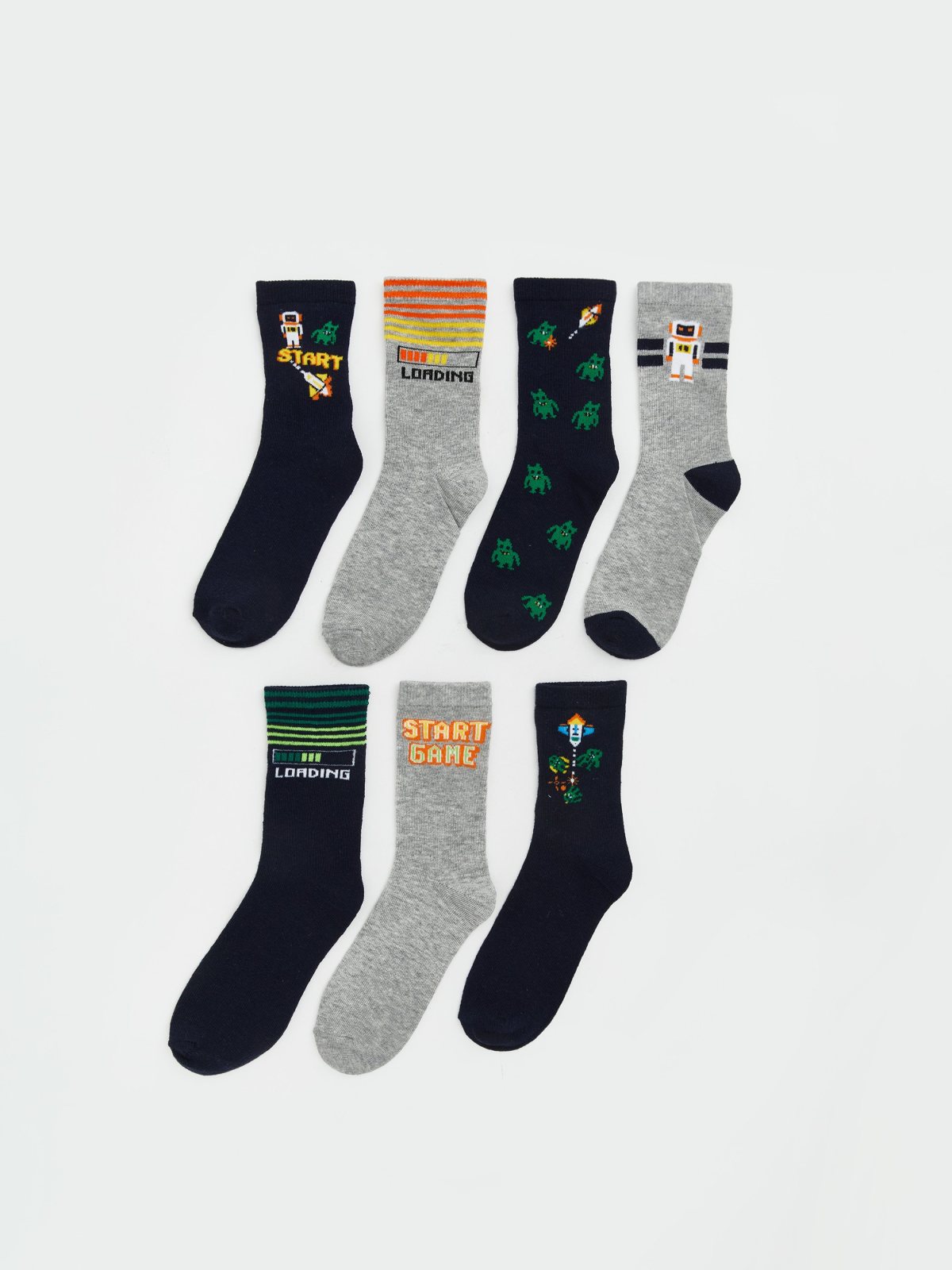 LC Waikiki 7289486 Mixed-Colour Yarn-Dyed Ankle Socks
