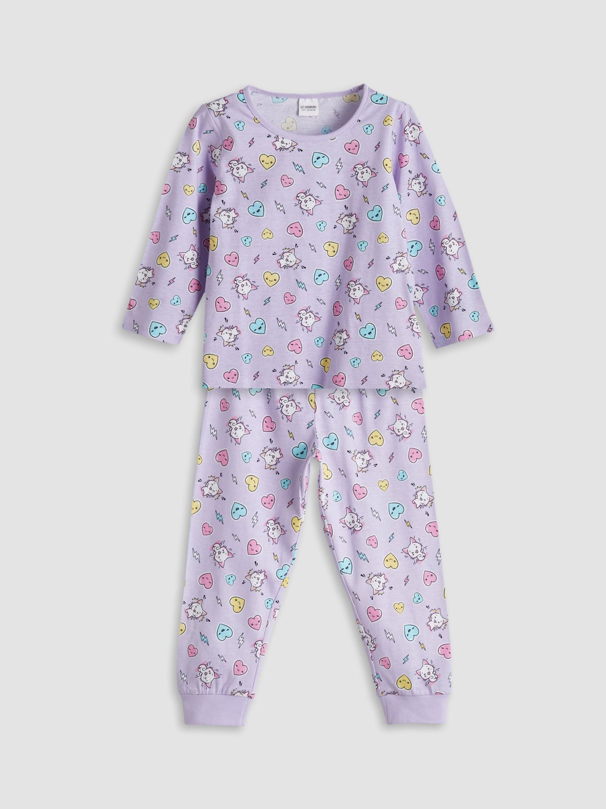 Pijama Takım LİLA BASKILI