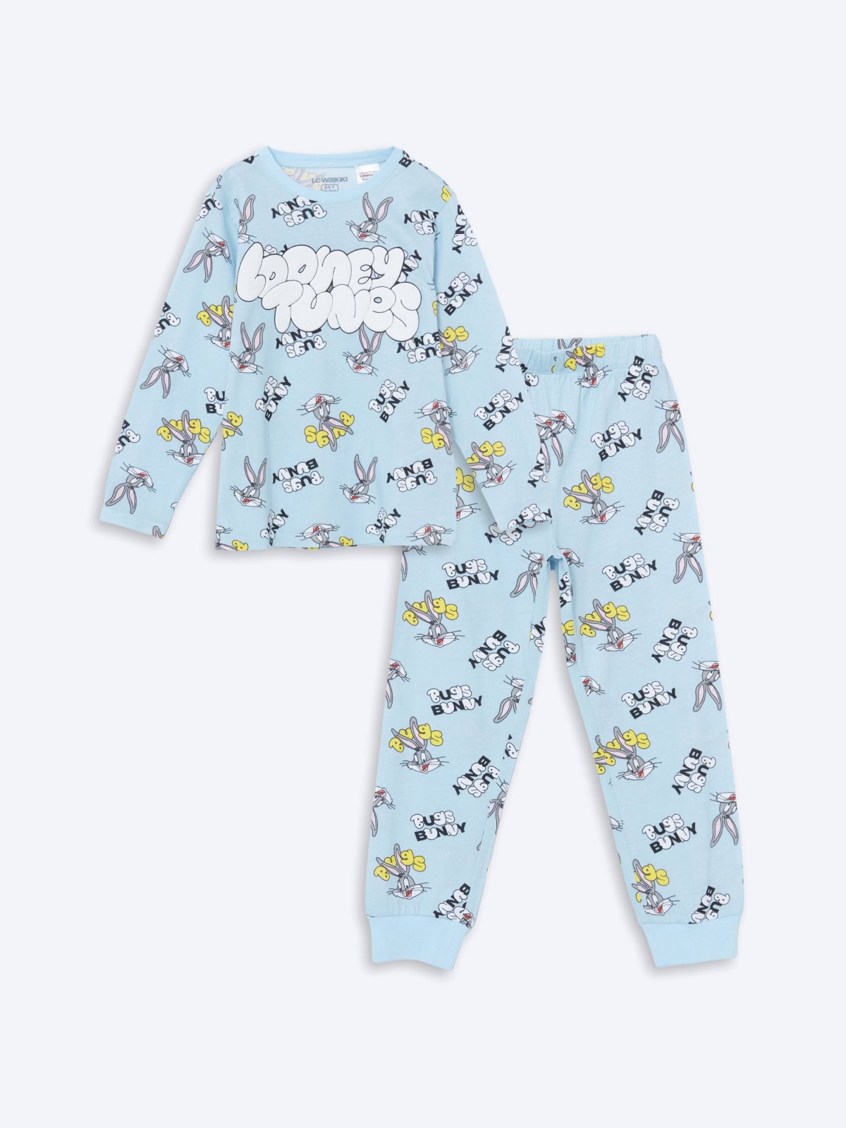 Pijama Takım AÇIK MAVİ BASKILI