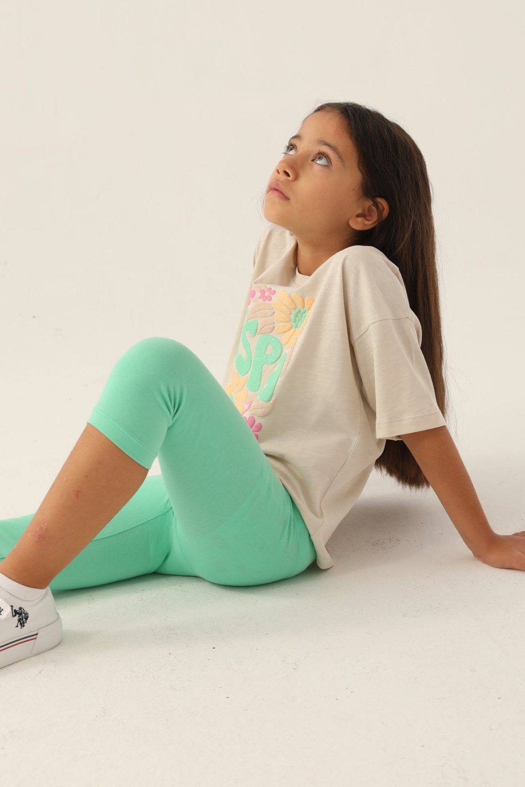 U.S. Polo Assn Kids 3592300 Girls' Capri Set