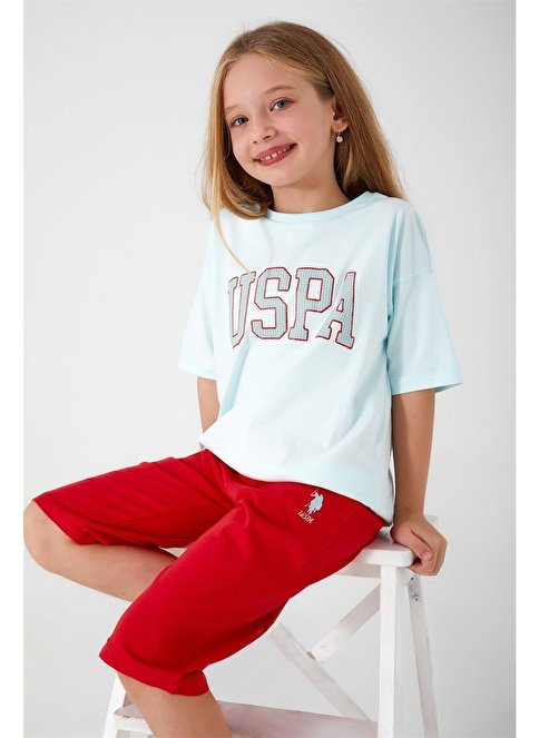 U.S. Polo Assn. Kız Çocuk Kapri Takım