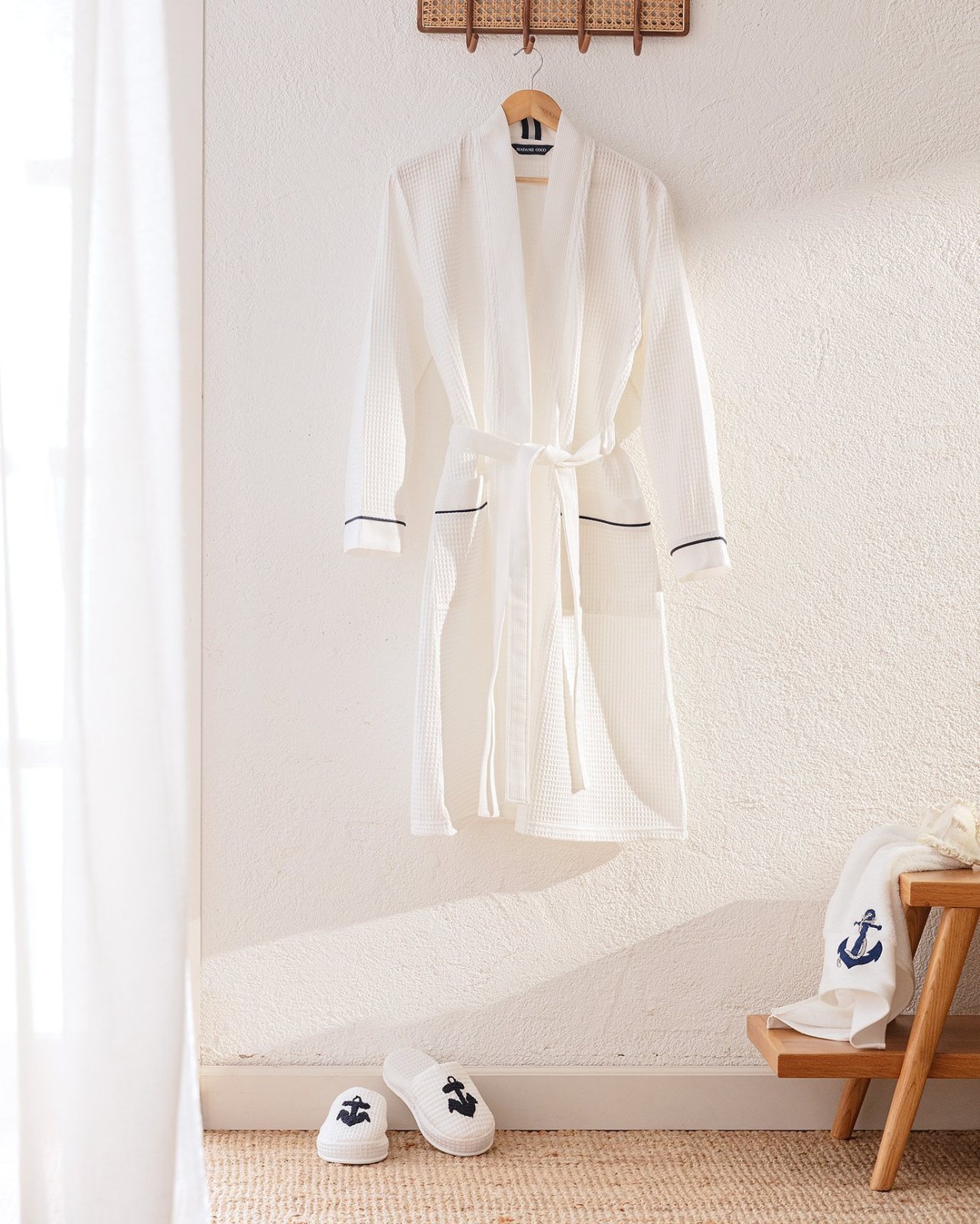 Marty Kimono Unisex Bornoz Terlik Seti