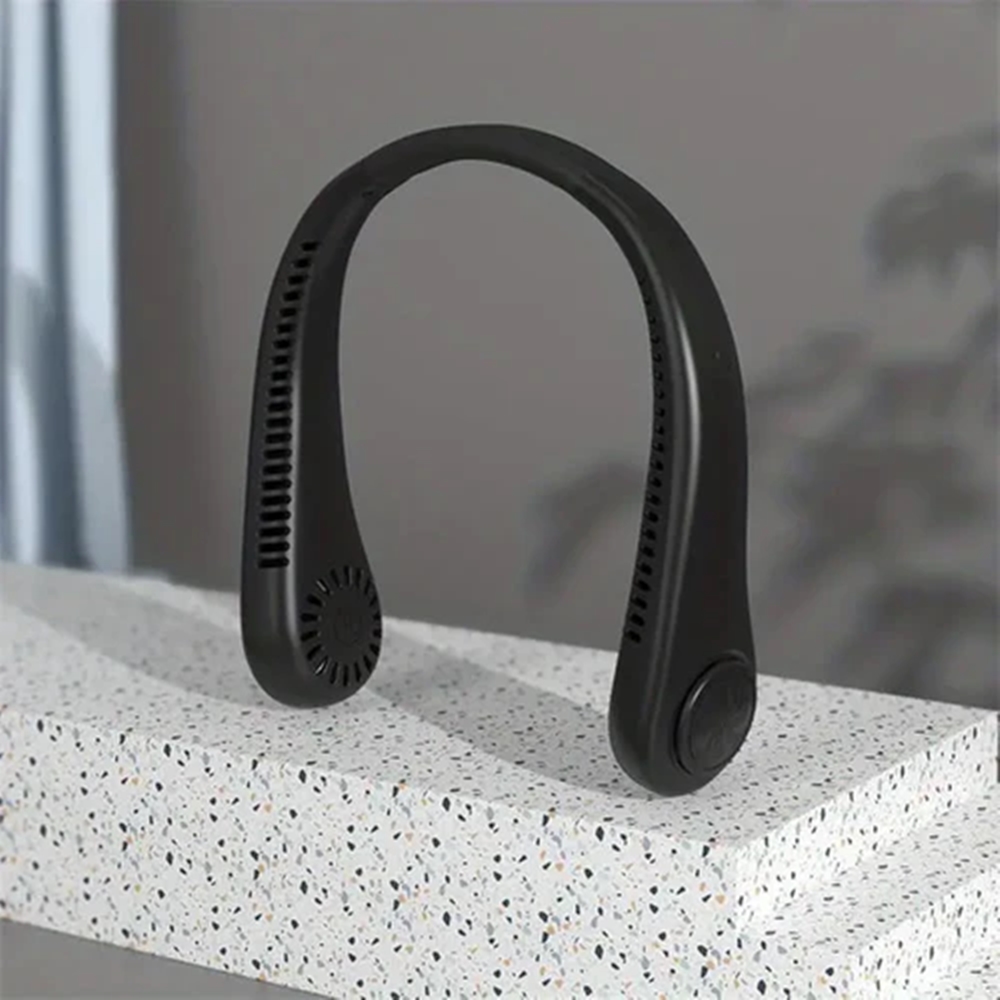 Boyun Fan USB Şarj Edilebilir Siyah