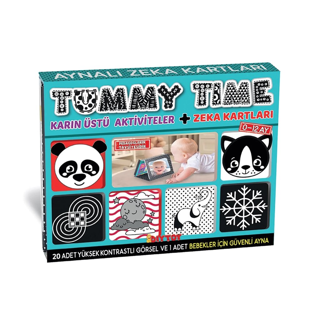 Tummy Time Zeka Kartları Güvenli Bebek Aynası