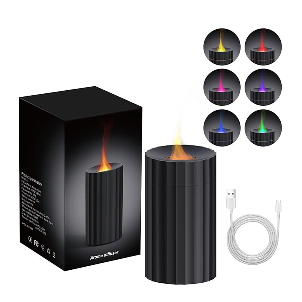 Mum Efektli Hava Nemlendirici Ortam ve Oda Nemlendirici Işıklı Aroma Difüzörü
