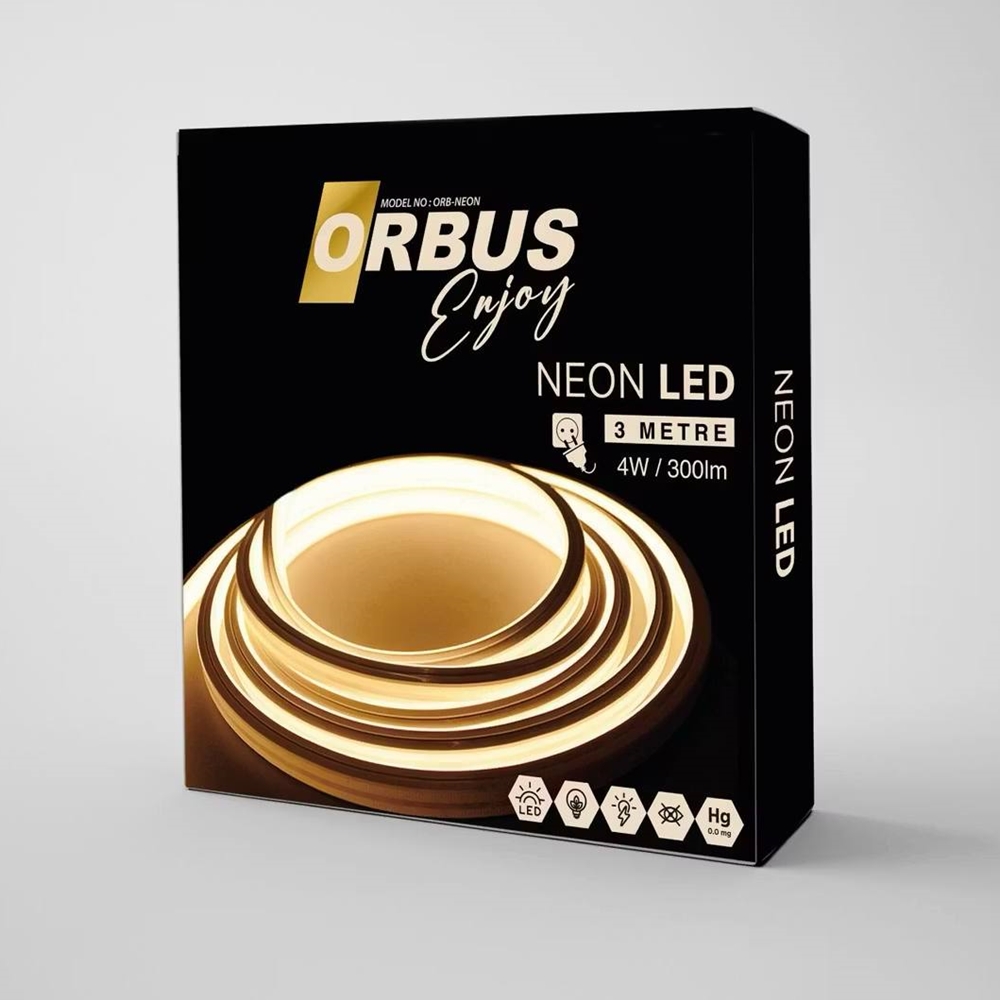 Neon Led Şerit 3 Metre Beyaz Işık 220 Volt Fiş