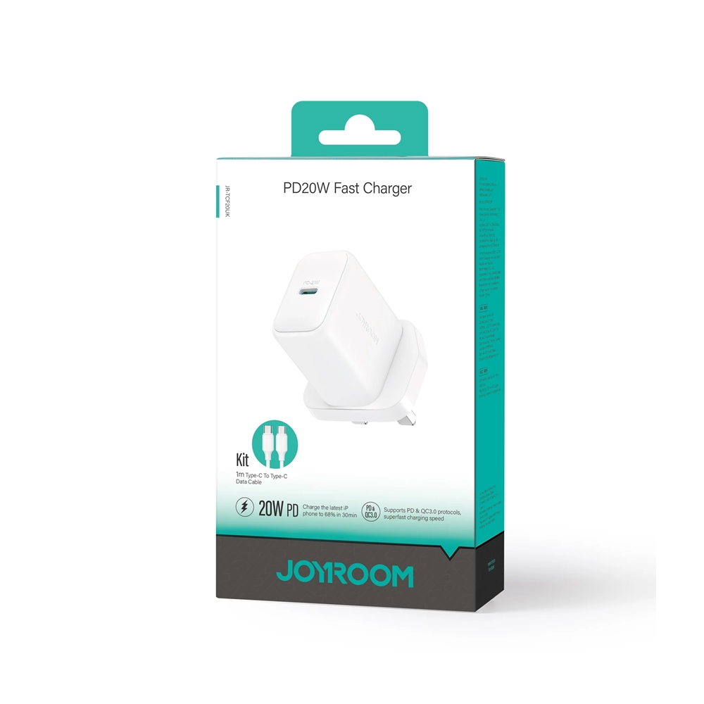 Joyroom 20W PD Hızlı Adaptör ve 1Mt Type-C To Type-C Kablo