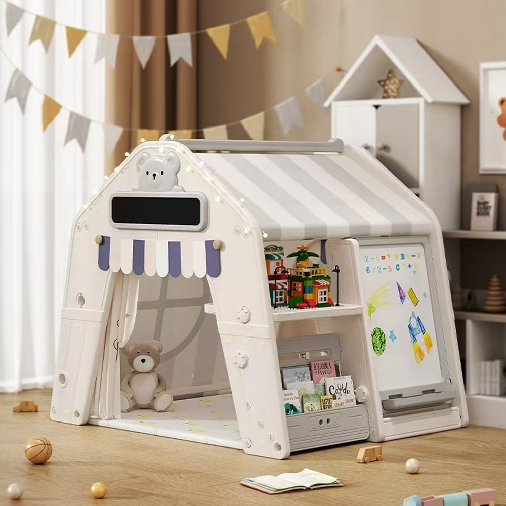 Mini Cabana Çadır Bebek Oyun Evi Çocuk Köşkü Yürümeye Başlayan Çocuklar İçin Grey