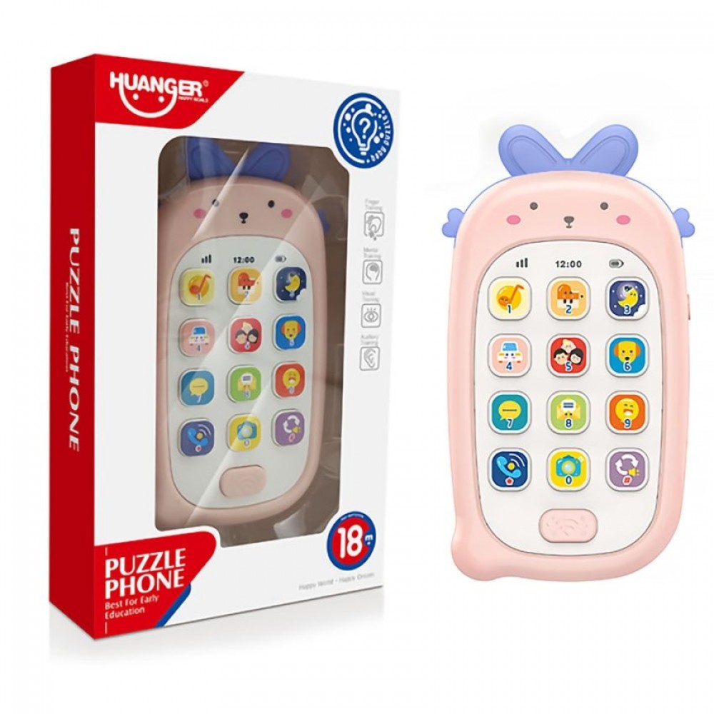 Bebek Cep Telefonu Kayıt Fonksiyonlu Pembe