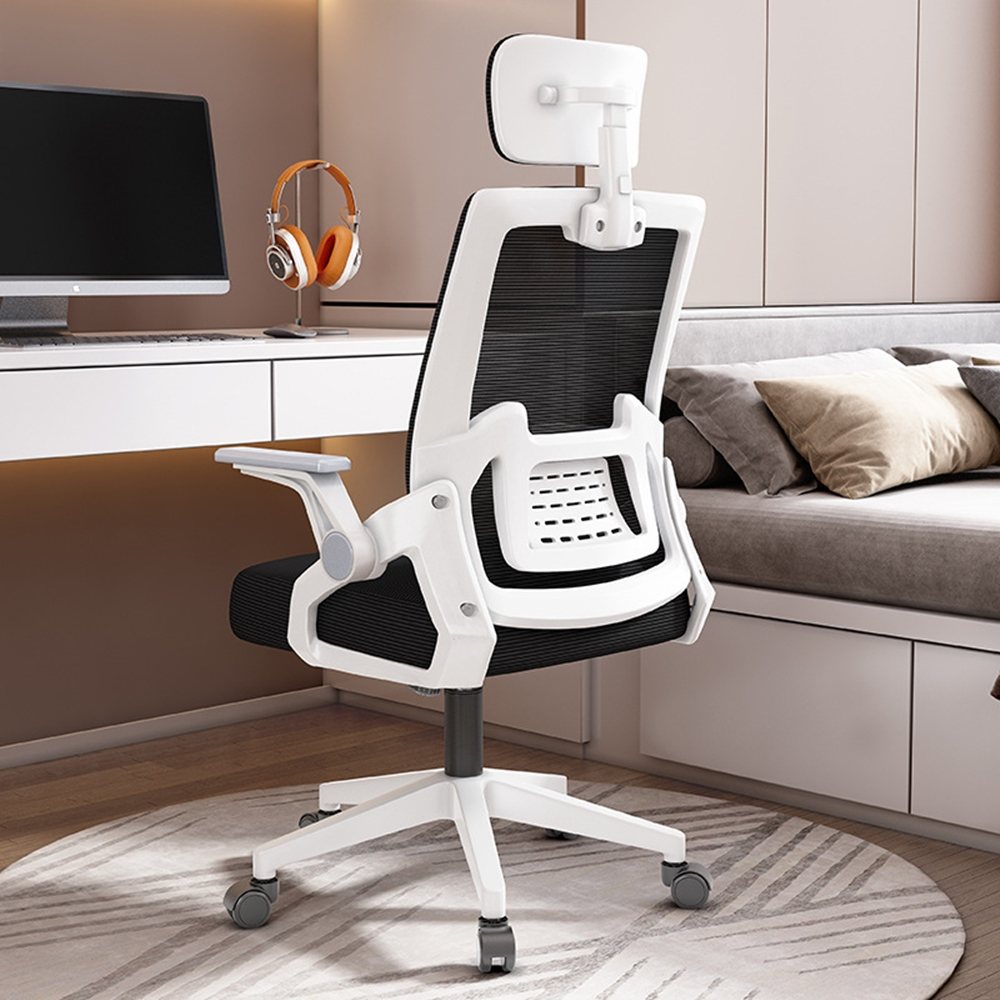 Ofis Yönetici Çalışma Koltuğu Başlıklı Modern 2024 Beyaz-Siyah