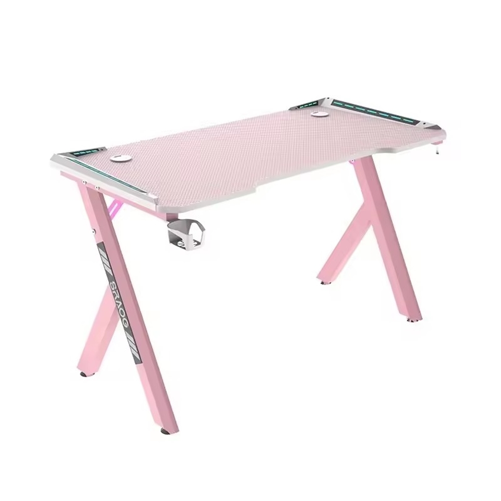 Oyuncu Çalışma Masası RGB Pembe