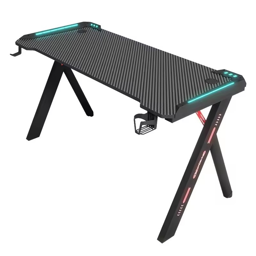 Oyuncu Çalışma Masası RGB Siyah