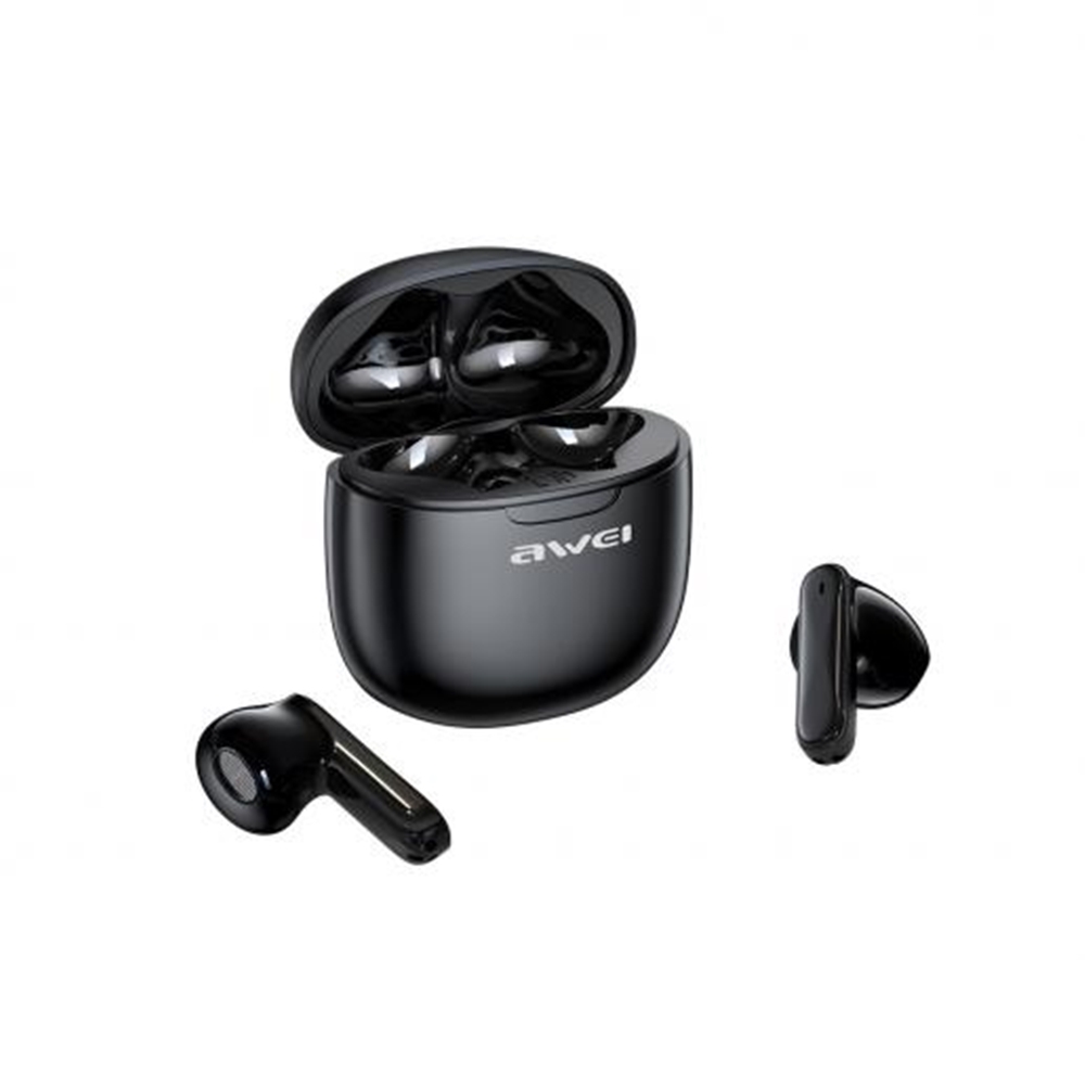 Awei T68 ENC True Wireless Gaming Bluetooth Earphone Noise Reduction with Charging Case Long Battery Life