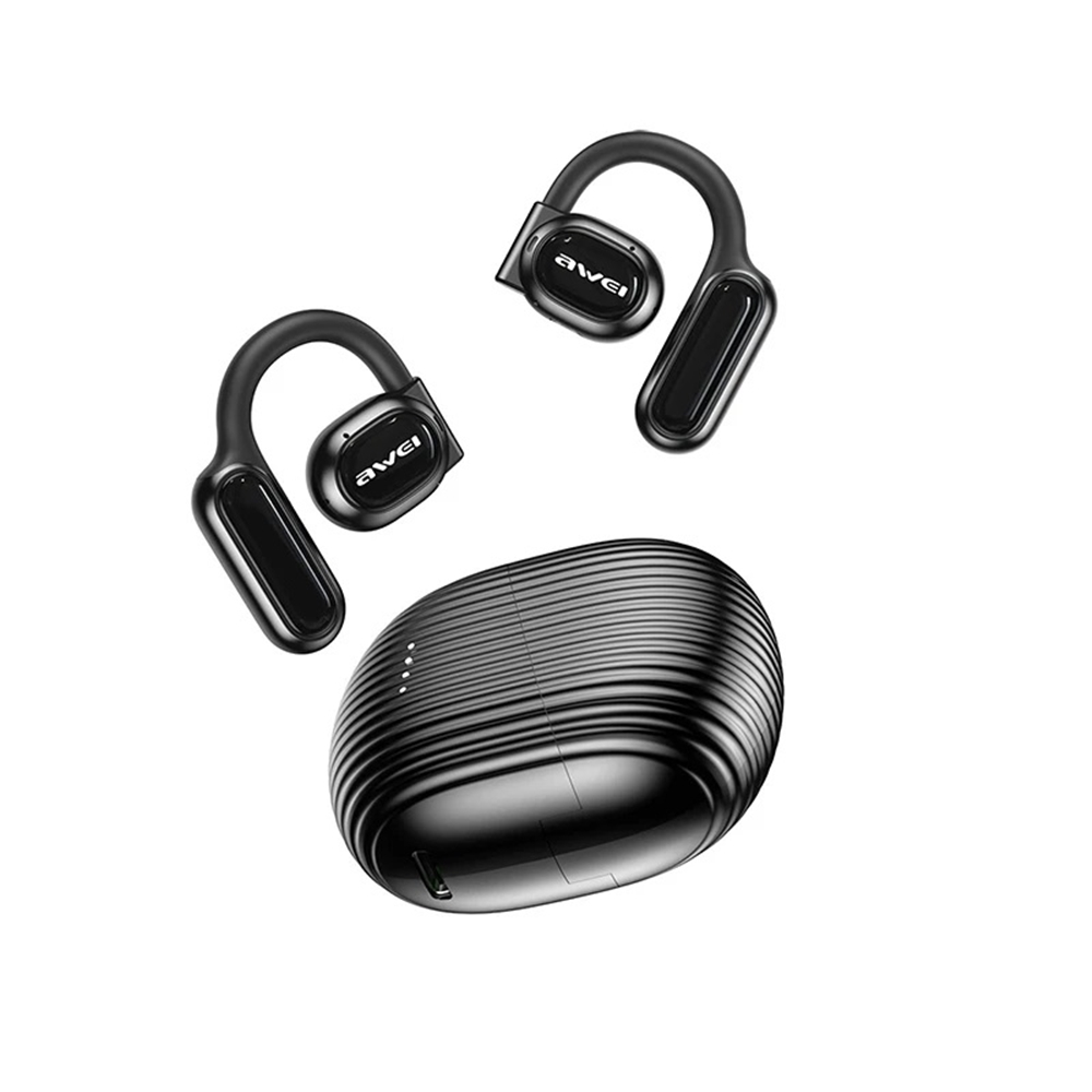 Awei TZ6 ENC Noise Canceling HD Call Earbuds V5.3 OWS Air Conduction Bluetooth Earphones Long Standby Gaming Headset with 4 Mic